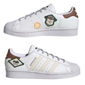 Adidas Superstar Adventure Camp Kids Sneakers White/Brown Ortholite Size 6